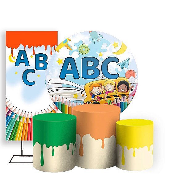 KIT Redondo Trio e Faixa - ABC - Sublimado 3D