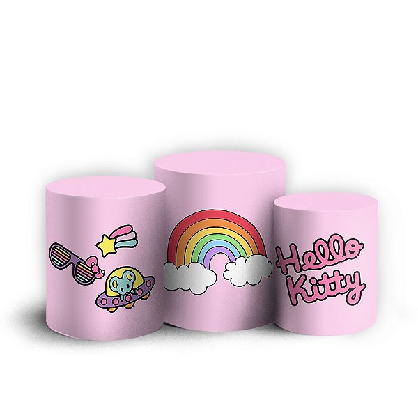 Trio Cilindro - Hello Kitty - Sublimado 3D + Elástico