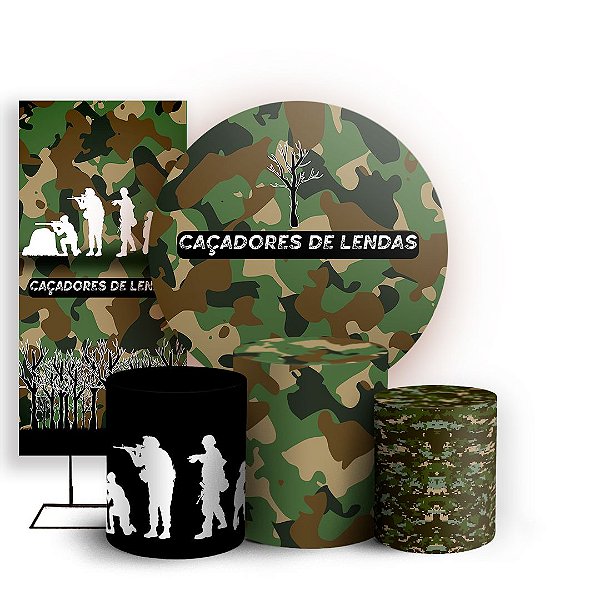 KIT Redondo Trio e Faixa - Militar - Sublimado 3D