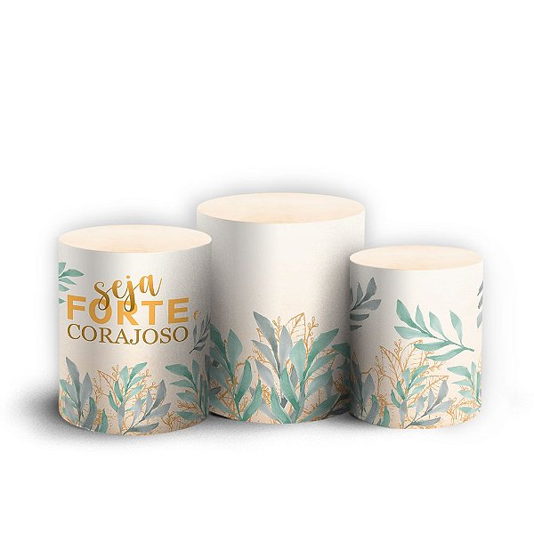 Trio Cilindro - Leãozinho - Sublimado 3D + Elástico