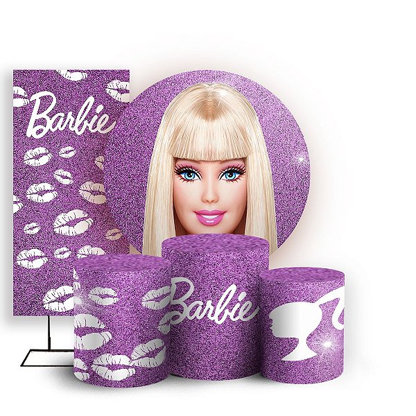 KIT Redondo Trio e Faixa - Barbie - Sublimado 3D
