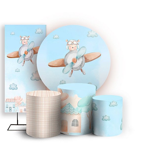 KIT Redondo Trio e Faixa - Aviador - Sublimado 3D