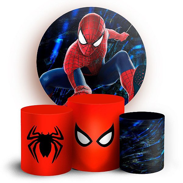 KIT Redondo e Trio - Homem Aranha  - Sublimado 3D