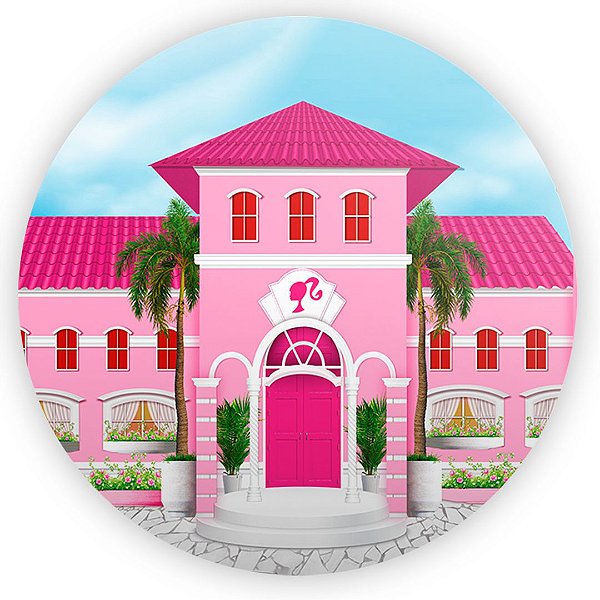 Painel Redondo - Barbie - Sublimado 3D