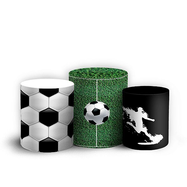 Trio Cilindro - Futebol - Sublimado 3D + Elástico