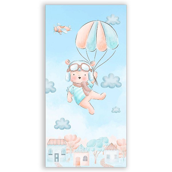 Faixa Lateral - Ursinho Aviador - Sublimado 3D