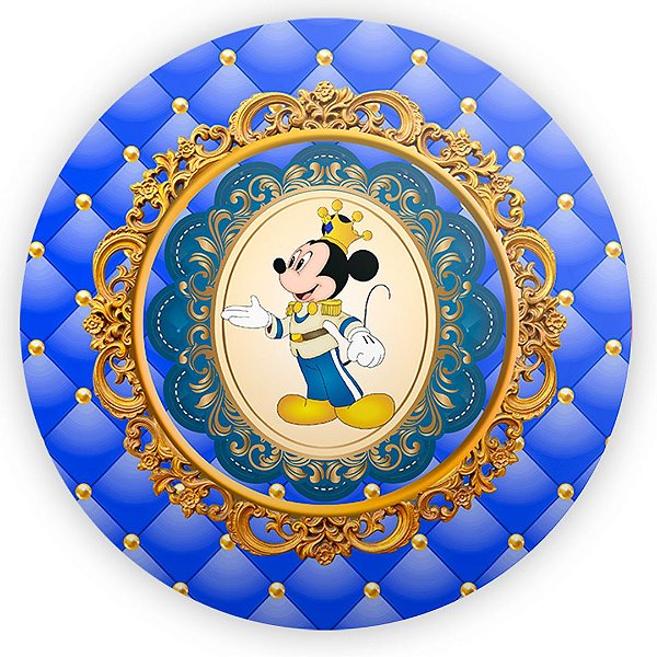 Painel Redondo - Mickey Realeza - Sublimado 3D