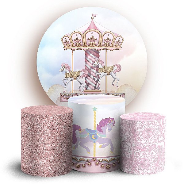 KIT Redondo e Trio - Carrossel - Sublimado 3D
