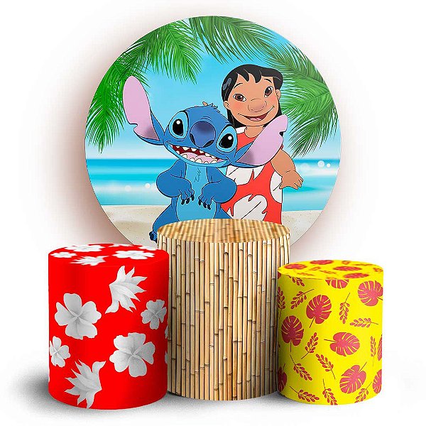 KIT Redondo e Trio - Lilo e Stitch - Sublimado 3D