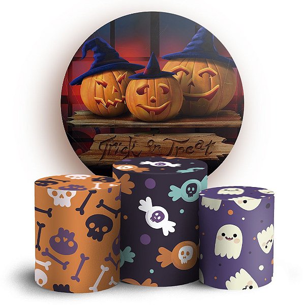 KIT Redondo e Trio - Hallorween - Sublimado 3D