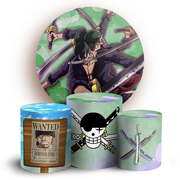 KIT Redondo e Trio - One Piece Zoro - Sublimado 3D