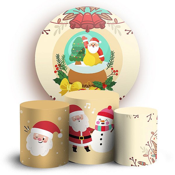 KIT Redondo e Trio - Natal - Ano Novo - Sublimado 3D