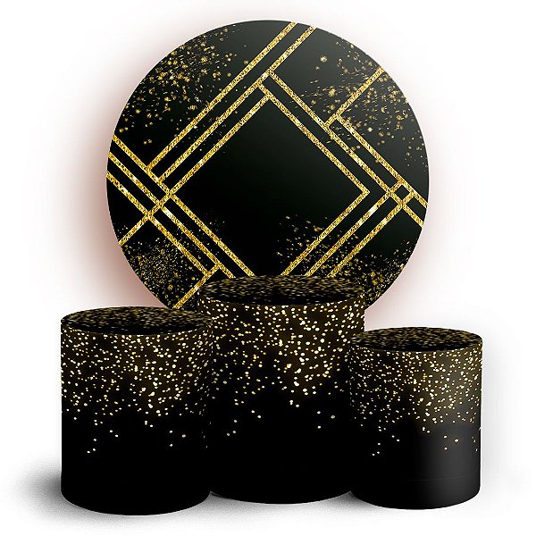 KIT Redondo e Trio - Glitter - Sublimado 3D