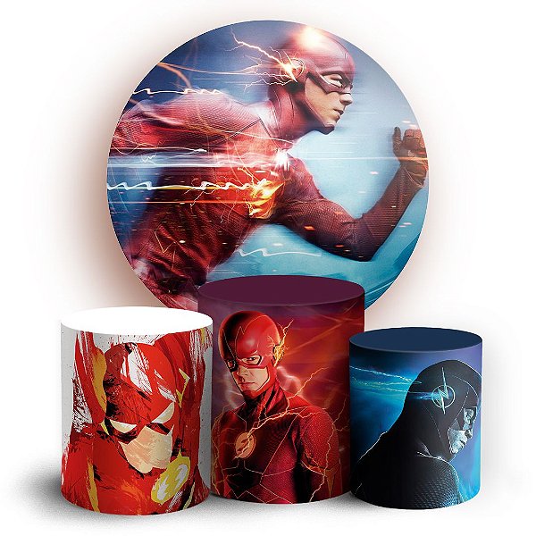KIT Redondo e Trio - The Flash - Sublimado 3D