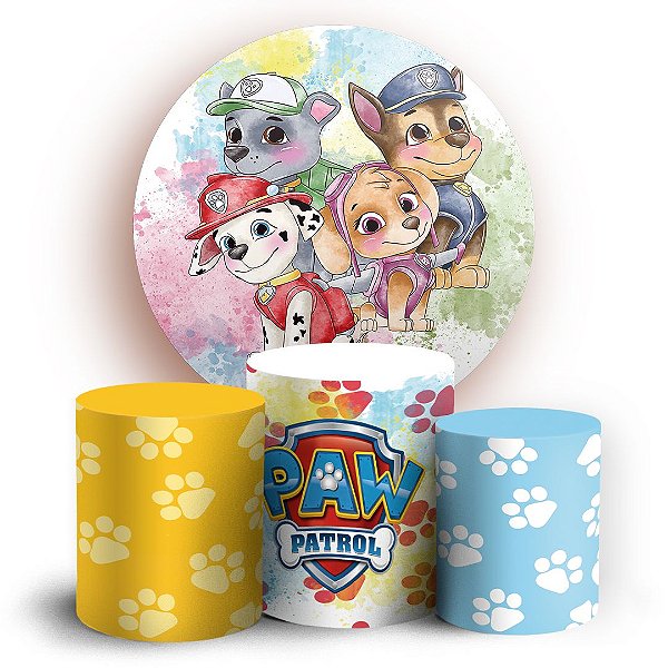 KIT Redondo e Trio - Patrulha Canina - Sublimado 3D