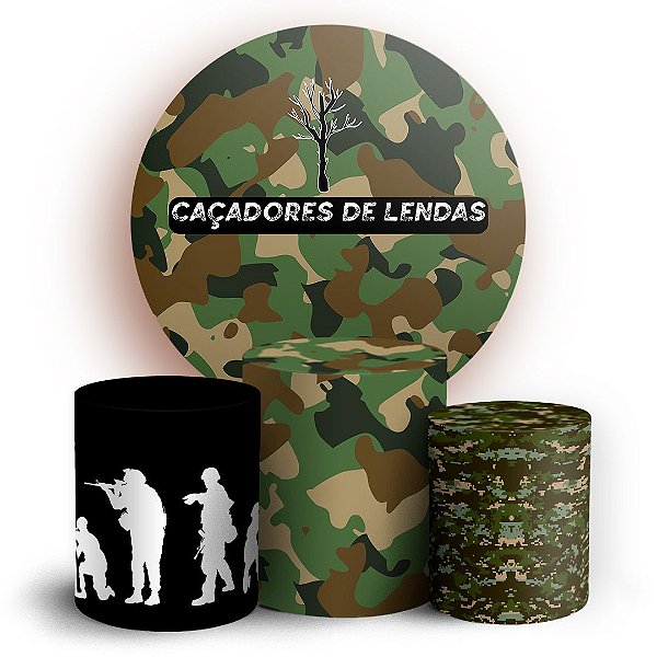 KIT Redondo e Trio - Militar - Sublimado 3D