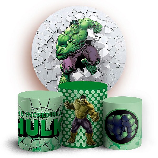 KIT Redondo e Trio - Hulk - Sublimado 3D
