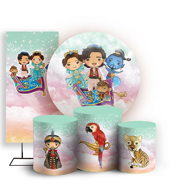 KIT Redondo Trio e Faixa - Aladim - Sublimado 3D