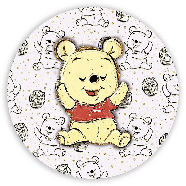 Painel de Mesa - Ursinho Pooh - Sublimado 3D