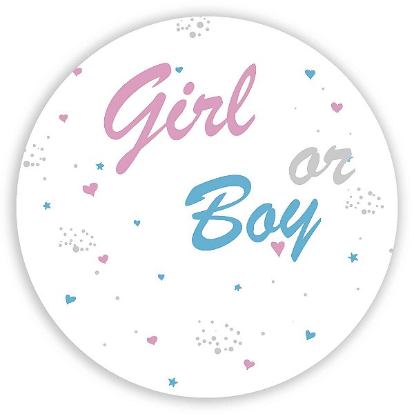 Painel de Mesa - Girl Boy Revelação - Sublimado 3D