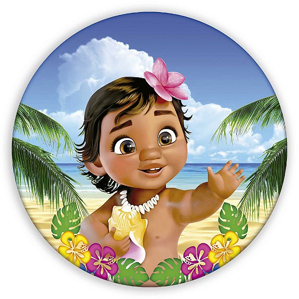 Painel de Mesa - Moana Baby - Sublimado 3D