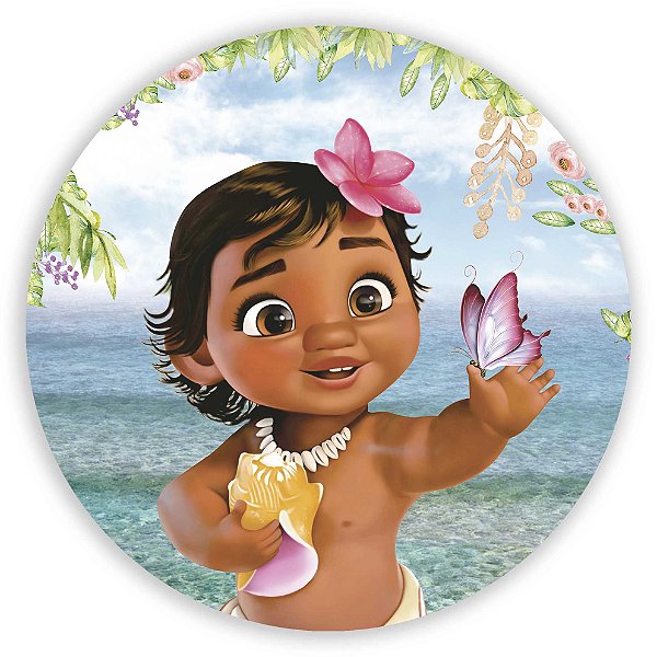 Painel de Mesa - Moana Baby - Sublimado 3D