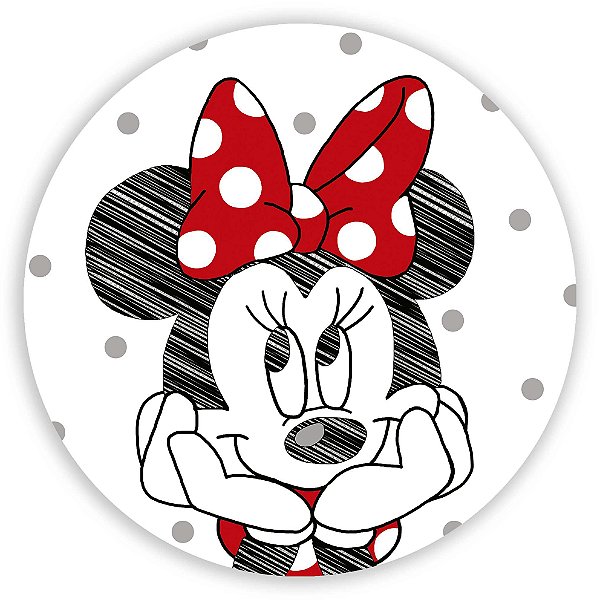 Painel de Mesa - Minnie Vermelha - Sublimado 3D