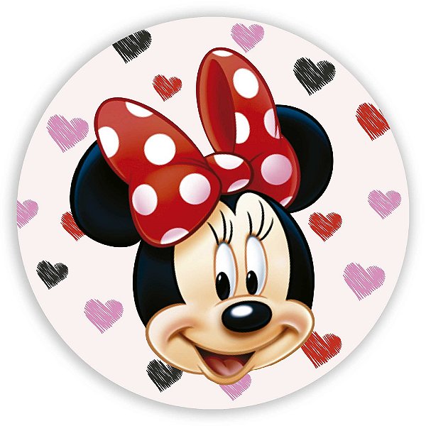 Painel de Mesa - Minnie Vermelha - Sublimado 3D