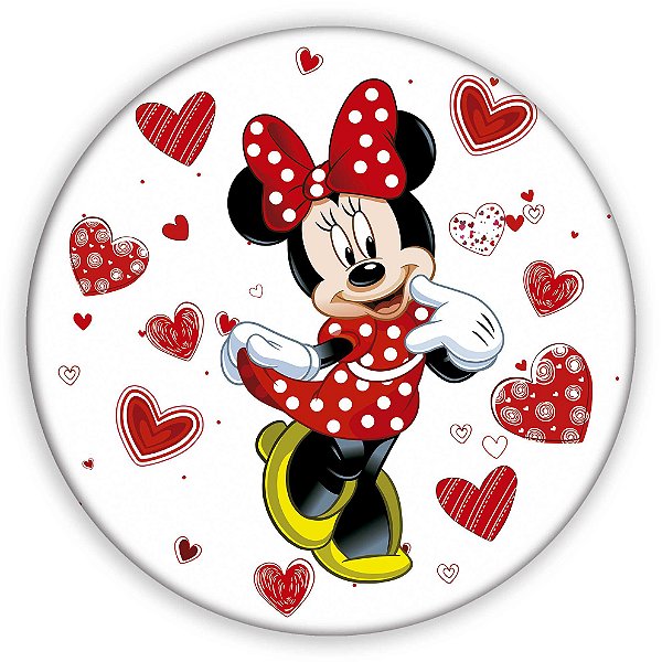 Painel de Mesa - Minnie Vermelha - Sublimado 3D
