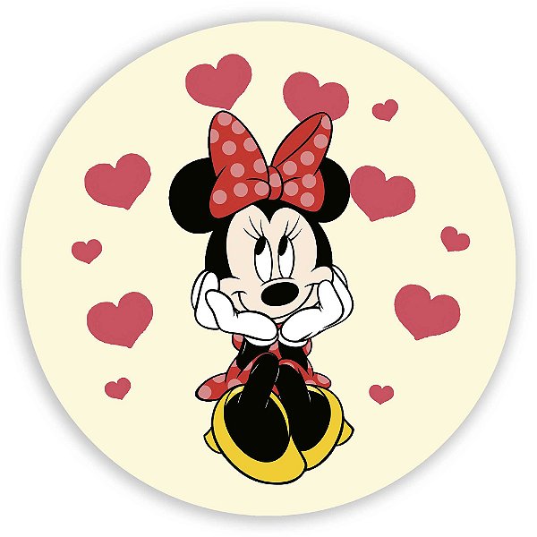 Painel de Mesa - Minnie Vermelha - Sublimado 3D