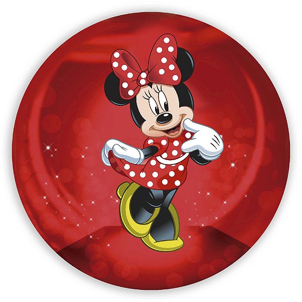 Painel de Mesa - Minnie Vermelha - Sublimado 3D