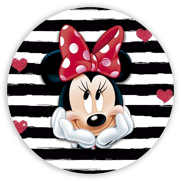 Painel de Mesa - Minnie Vermelha - Sublimado 3D