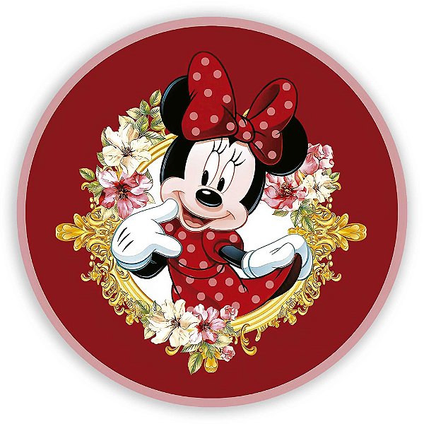 Painel de Mesa - Minnie Vermelha - Sublimado 3D