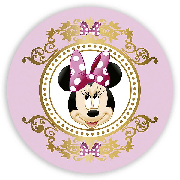 Painel de Mesa - Minnie Rosa - Sublimado 3D