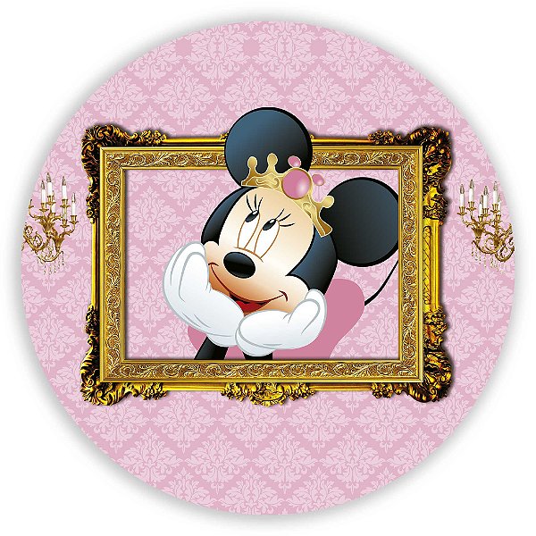 Painel de Mesa - Minnie Rosa - Sublimado 3D