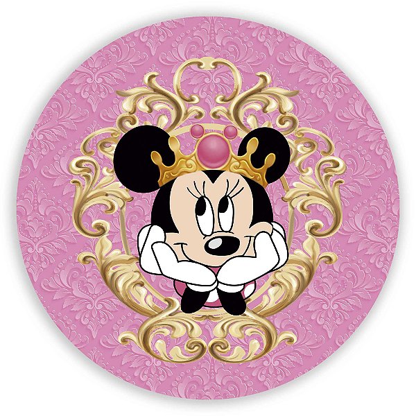 Painel de Mesa - Minnie Rosa - Sublimado 3D