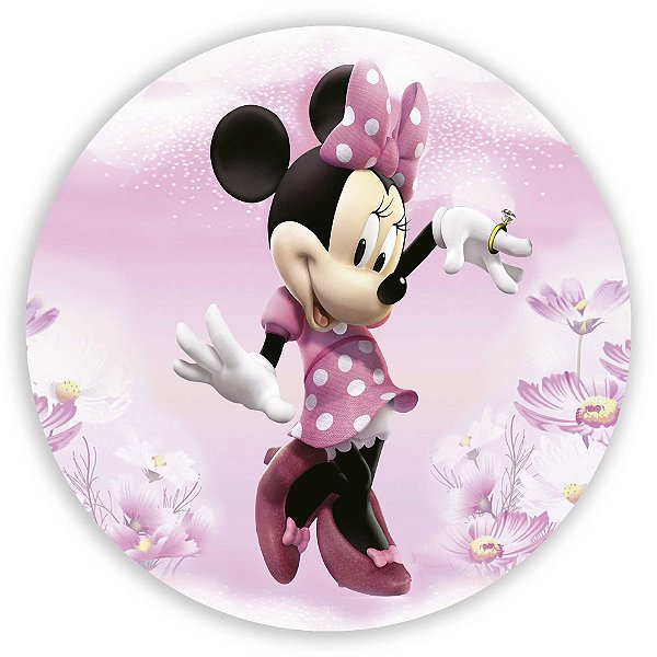 Painel de Mesa - Minnie Rosa - Sublimado 3D