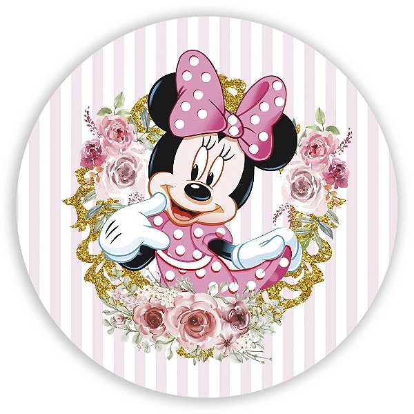 Painel de Mesa - Minnie Rosa - Sublimado 3D
