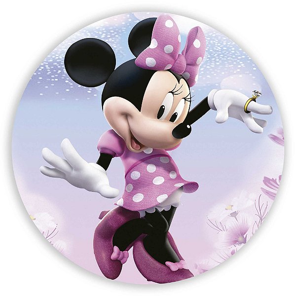 Painel de Mesa - Minnie Rosa - Sublimado 3D
