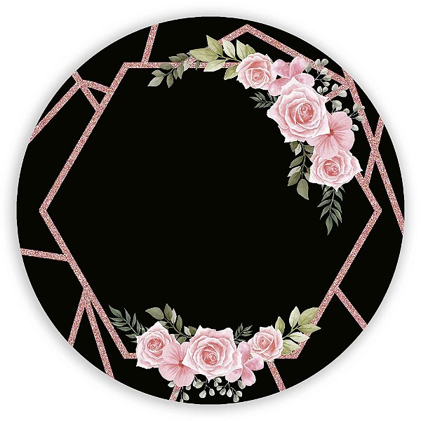 Painel de Mesa - Floral Geometrico - Sublimado 3D