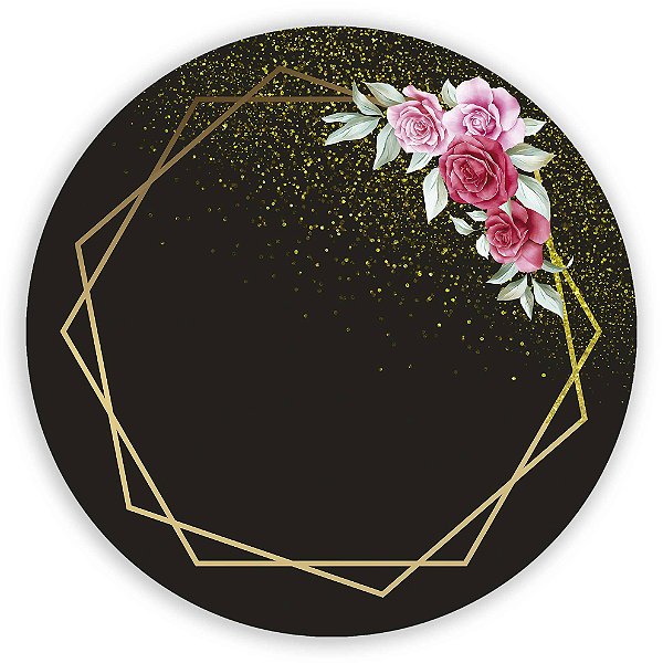Painel de Mesa - Floral Geometrico - Sublimado 3D