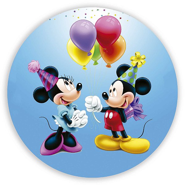 Painel de Mesa - Mickey e Minnie - Sublimado 3D