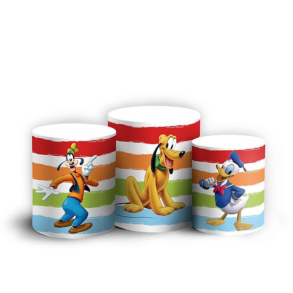Trio Cilindro - Mickey - Sublimado 3D + Elástico