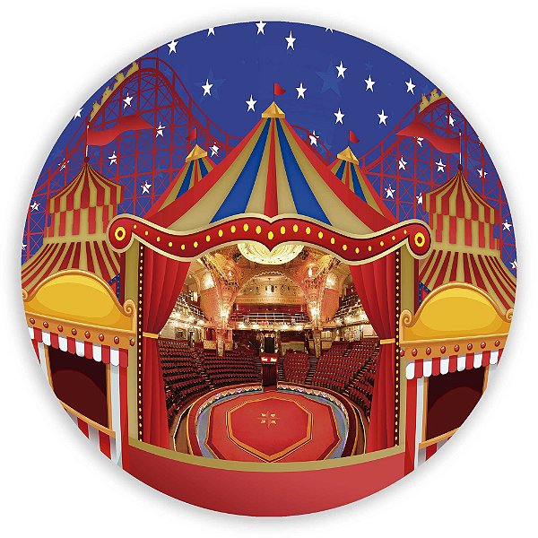 Painel Redondo - Circo - Sublimado 3D