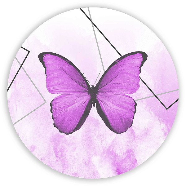 Painel Redondo - Borboleta - Sublimado 3D