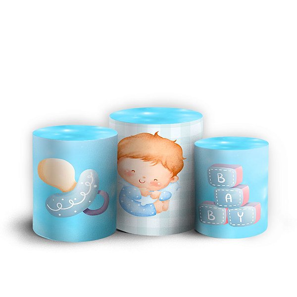 Trio Cilindro - Menino Baby - Sublimado 3D + Elástico