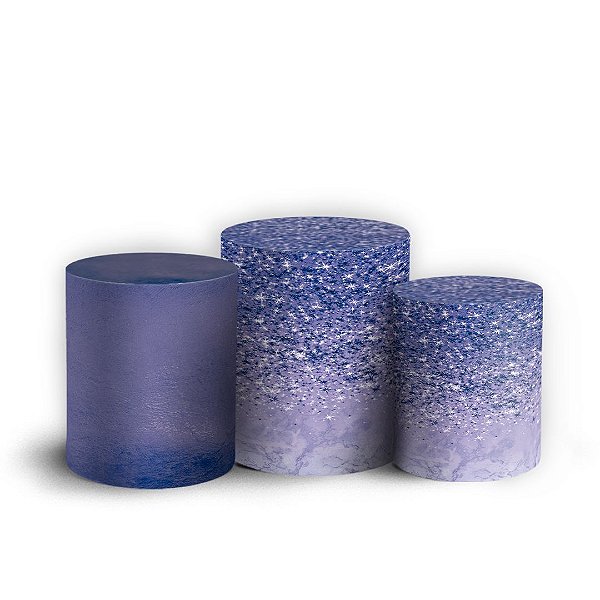 Trio Cilindro - Glitter Roxo - Sublimado 3D + Elástico