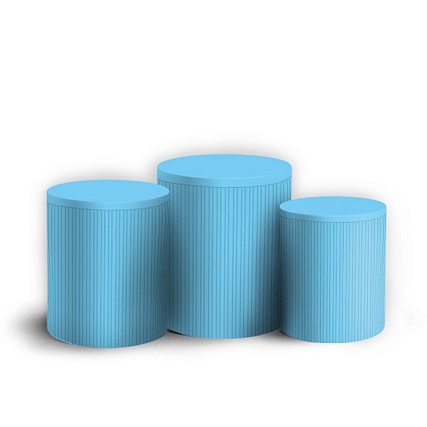 Trio Cilindro - Oh Baby Azul Bebe - Sublimado 3D + Elástico