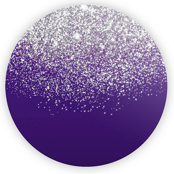 Painel Redondo - Glitter Roxo - Sublimado 3D