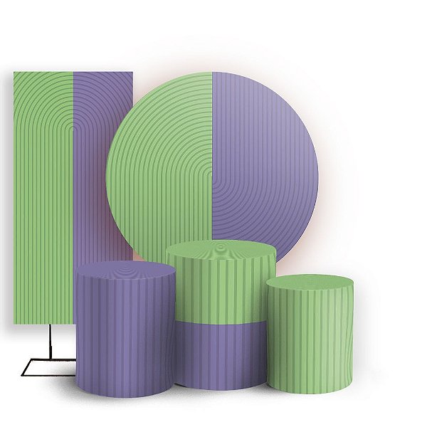 KIT Redondo Trio e Faixa - Bohos Mesclado - Sublimado 3D